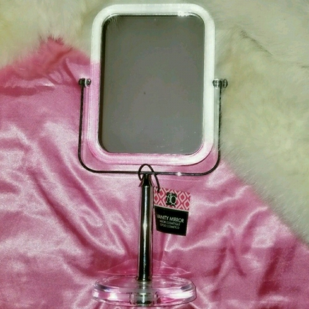 Clear tall vanity mirror